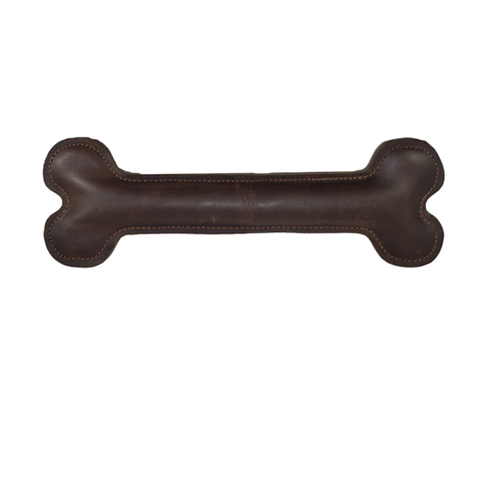 Leather Dog Bone Toy