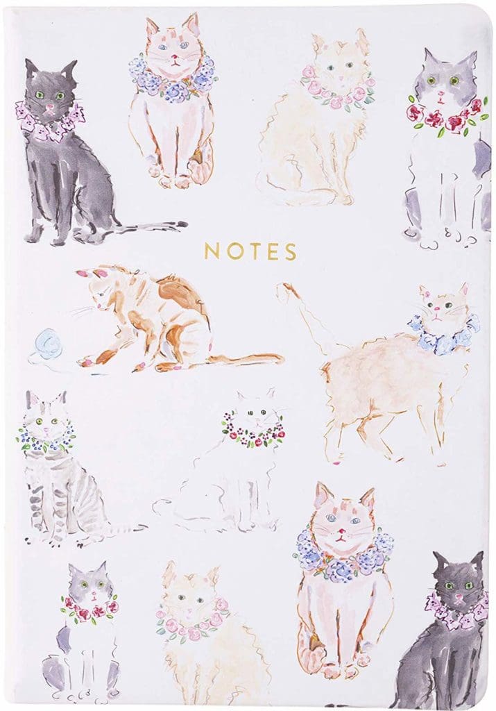 watercolor cat notebook