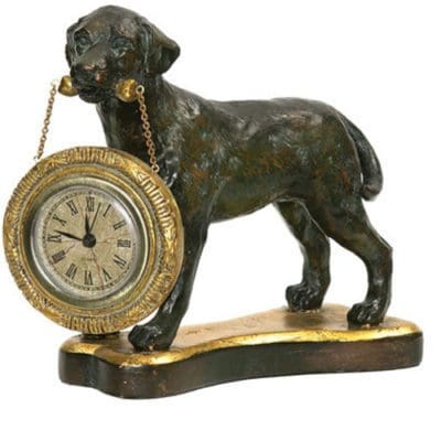 Vintage Dog Statue Clock