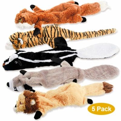 animal print skins dog plush toy gift holiday cute skunk tiger lion raccoon