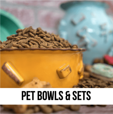 dog cat pet bowl storage containers water food designer handmade made usa