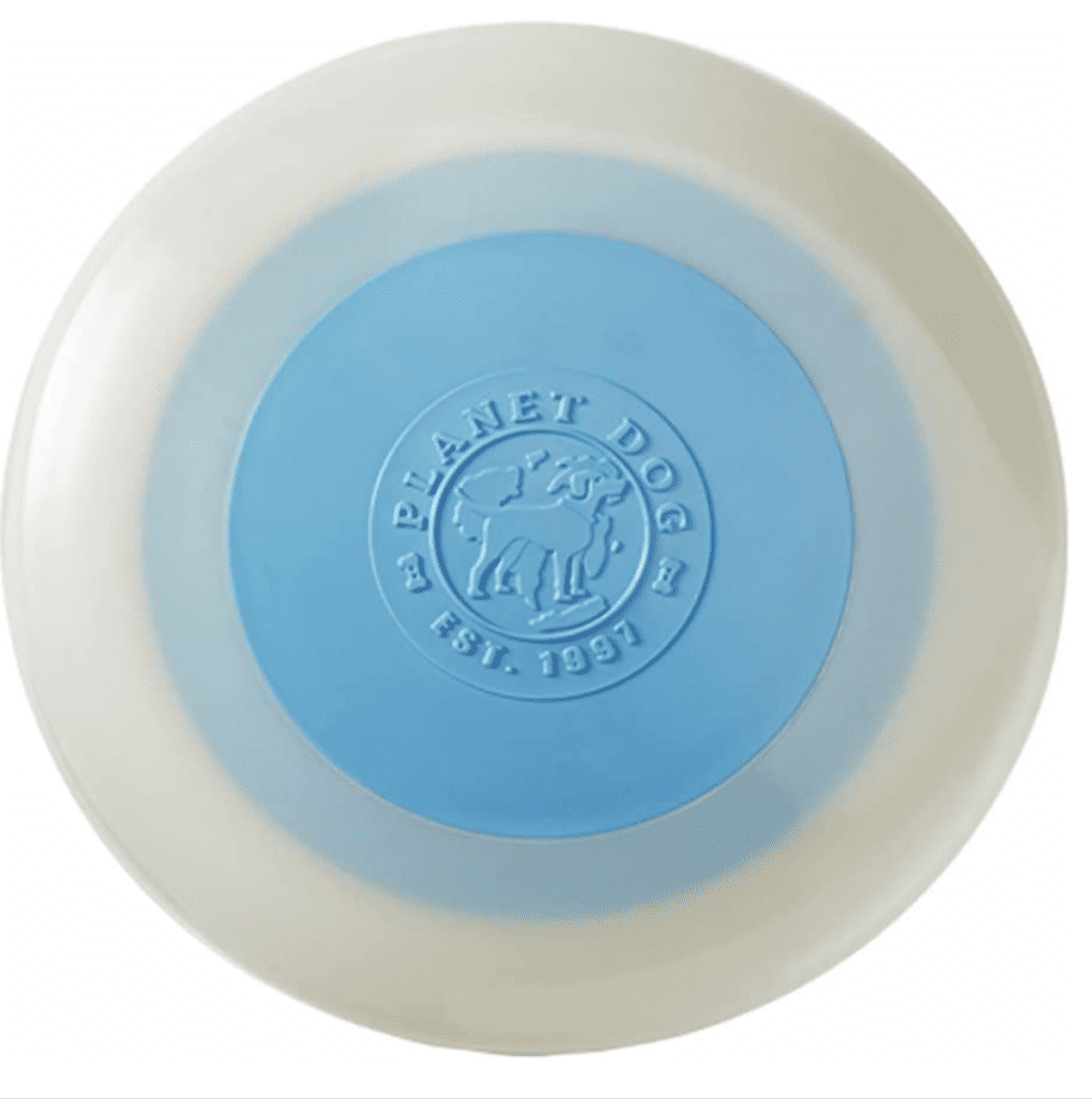 glow in the dark dog toy frisbee made usa