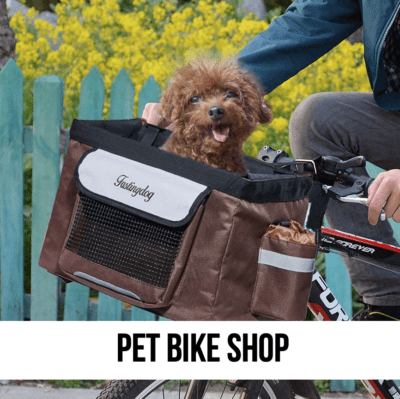 dog cat pet puppy bike store shop cycling basket wicker carriers trailers