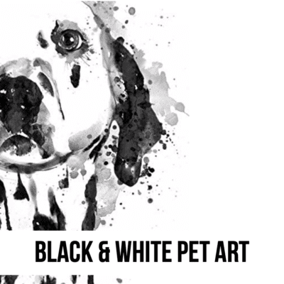 LEAD black white dog pet art cat Dalmatian