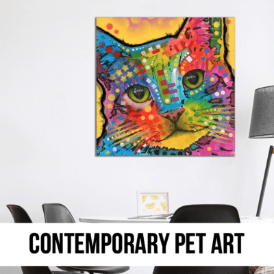 modern contemporary urban unique art dog cat pet animal