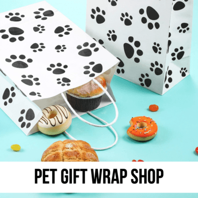 LEAD dog cat pet supplies gift wrap stickers tags tissue paper bag