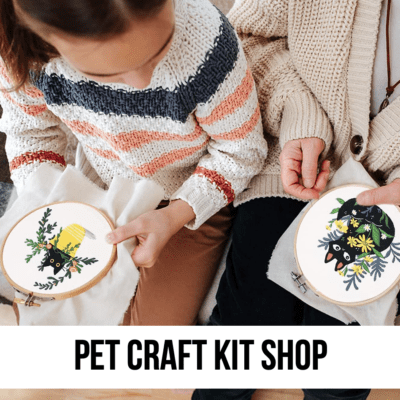 pet dog cat animal craft kit paint cross stitch handmade gift give
