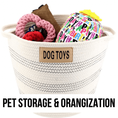 LEAD dog cat pet storage basket pin tub supplies toys gift get organized tips