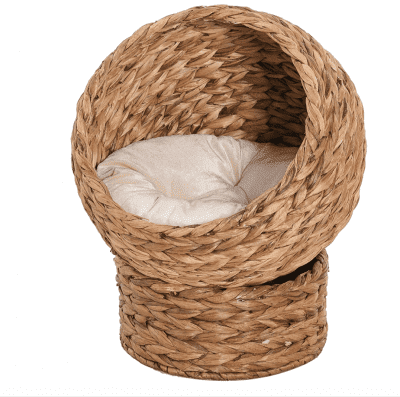 woven cat bed basket