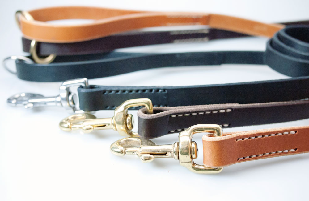 Custom unique leather dog leashes made in the USA gift ideas for dog lovers puppies #dogleashes