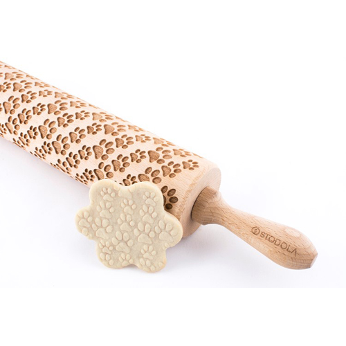 Wooden Paw Print Rolling Pin