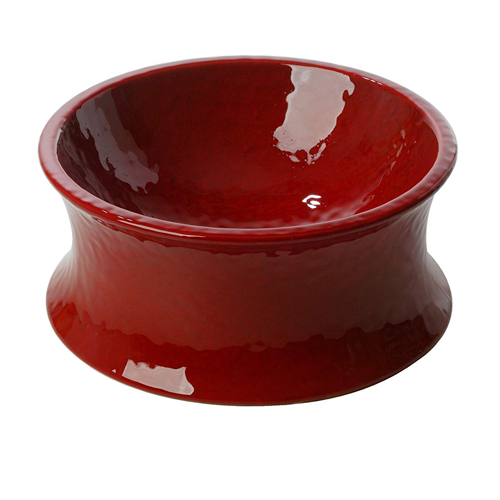 Red Decorative Dog Bowl