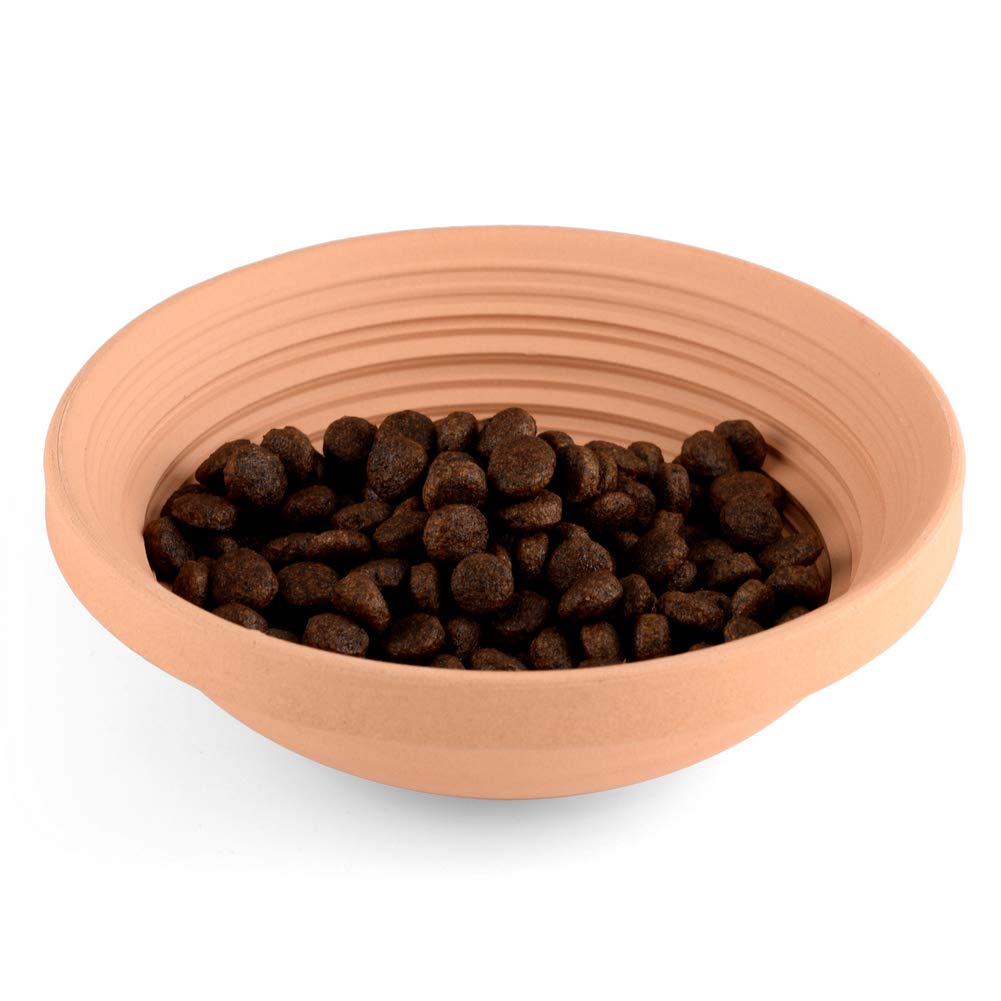 Terra-cotta cat bowl