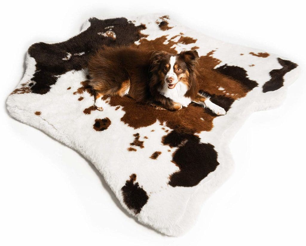 Faux Fur Cow Hide Modern Pet Rug