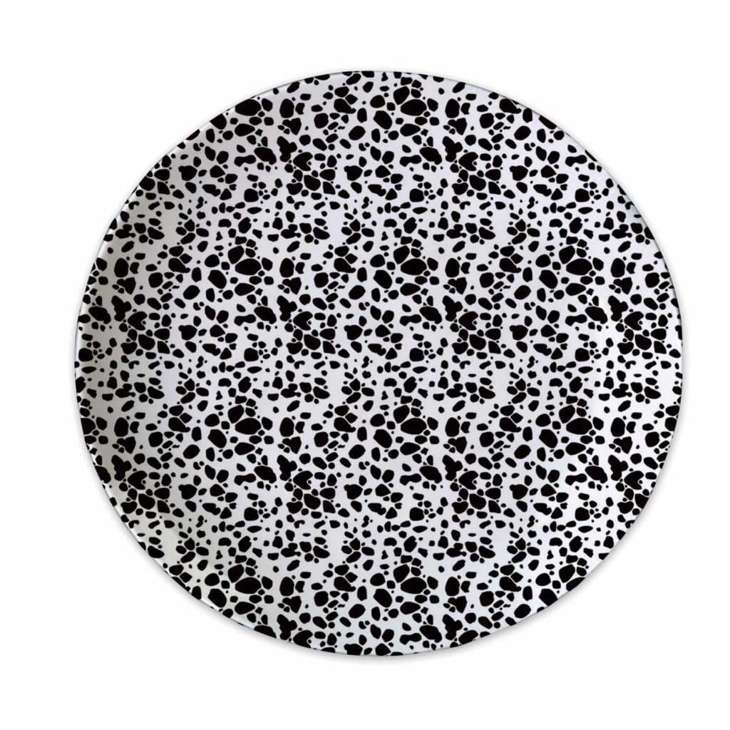 black white round dog spots dalmatian party decor gift tabletop