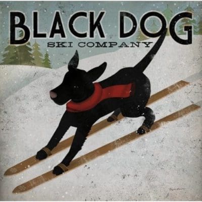 Black Dog Ski Company Art