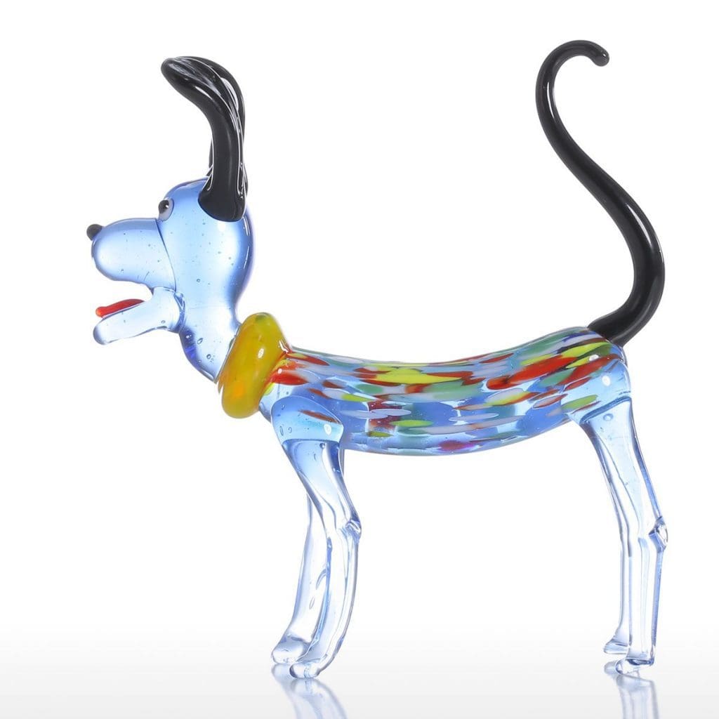 Modern Dog Glass Statue Art