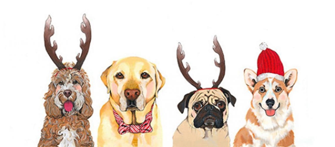 Christmas Dog Art
