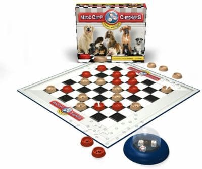 madd capp, checkers, dogs, dice, game board, dog bowl, dog bones, family game night, game night, play, box