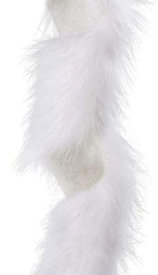 white faux dog cat pet fur Christmas tree ribbon