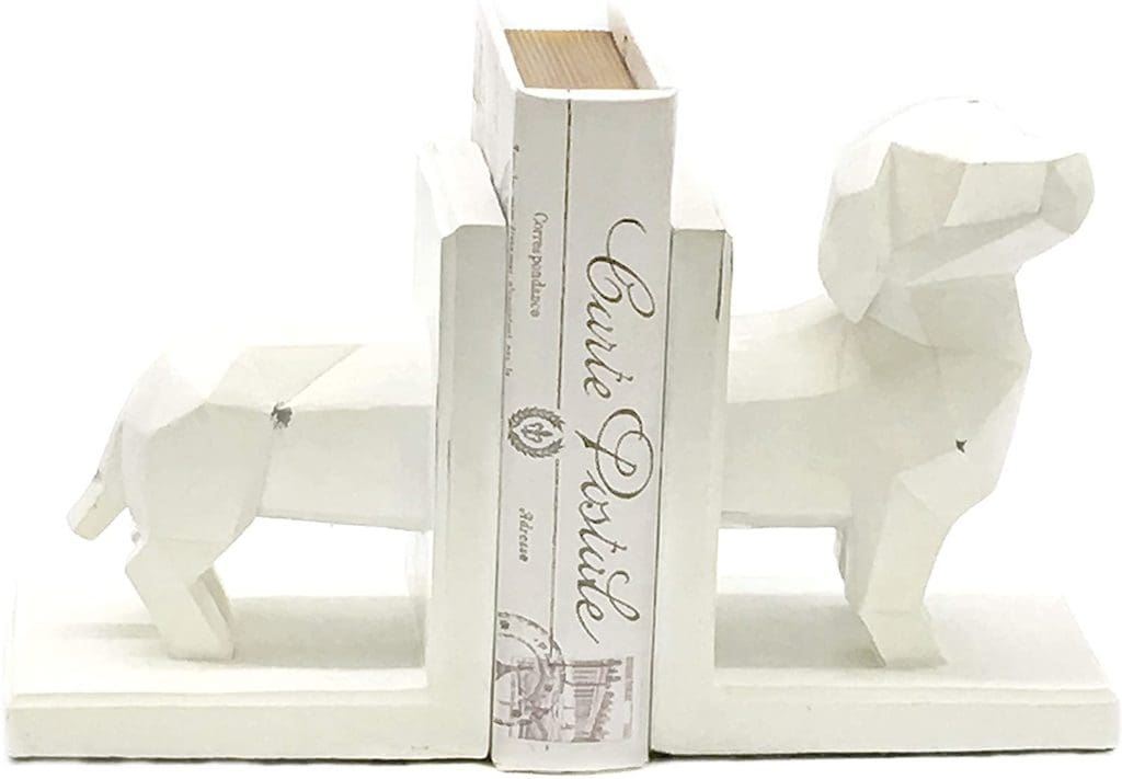 antique vintage farmhouse dog dachshund pet bookends