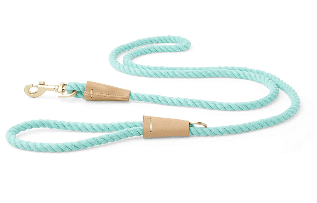 aqua mint dog leash cotton rope fashion gift 