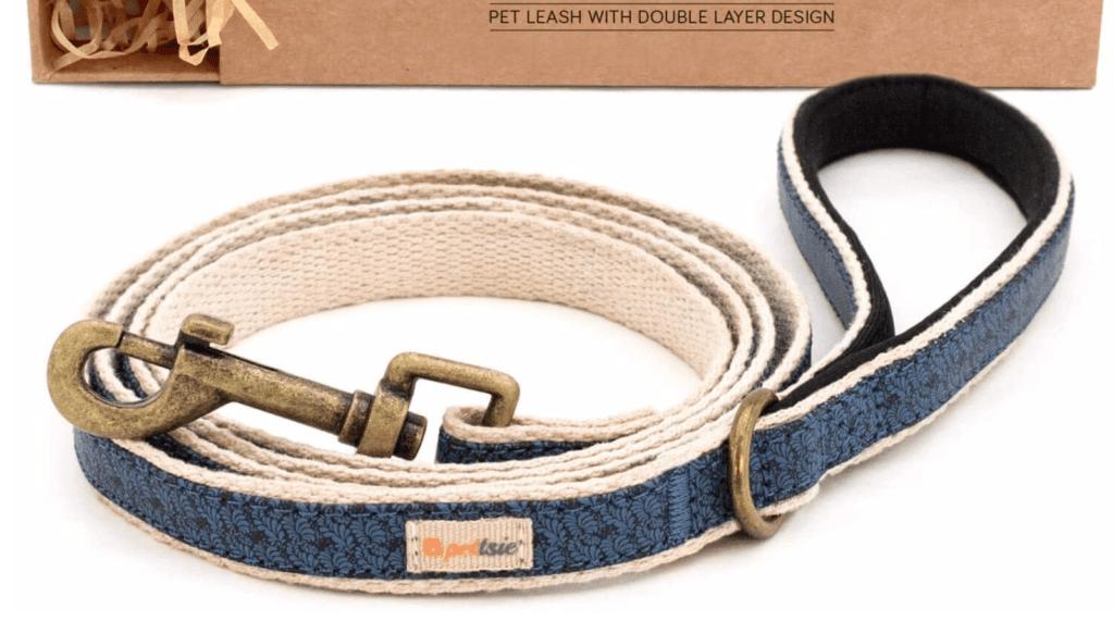 denim cotton dog leash