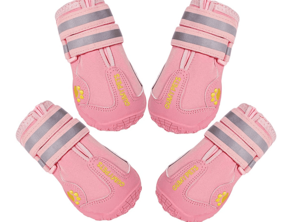 pink dog shoes boots 