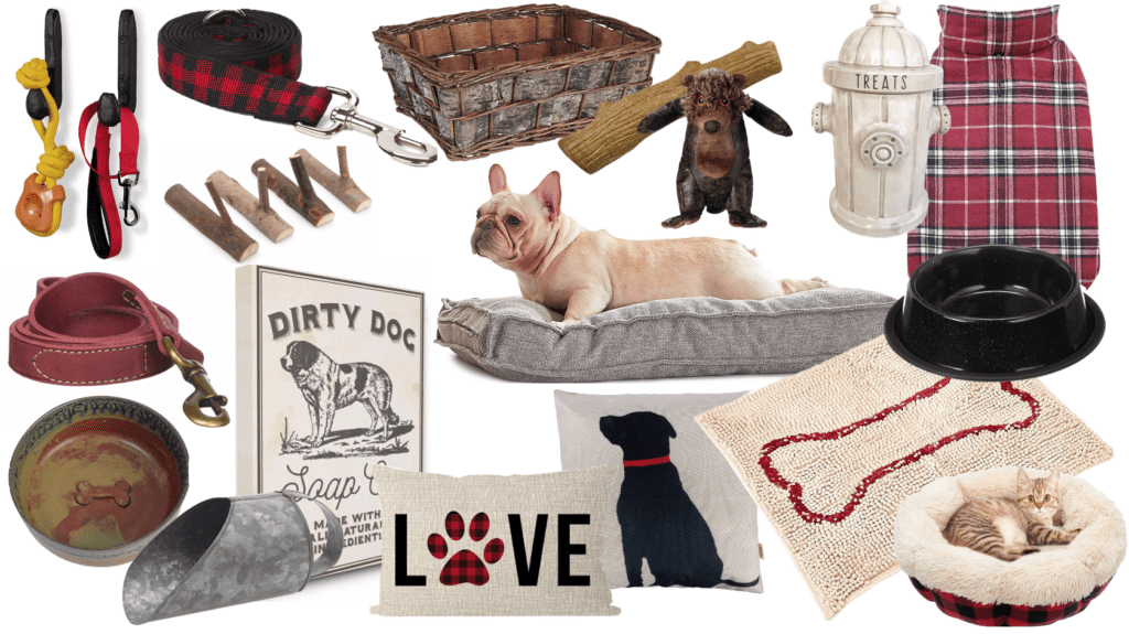 cabin lodge rustic pet dog cat supplies decor gifts leash collar 