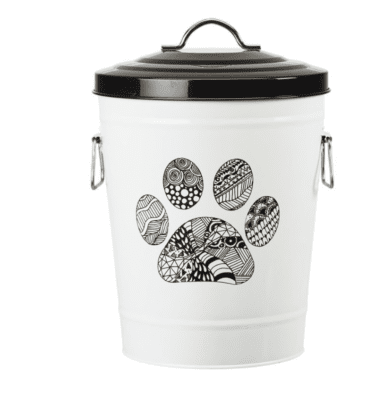 paw print bucket lid jar canister 