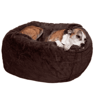 bean bag brown rustic cabin dog pet cat bed furniture