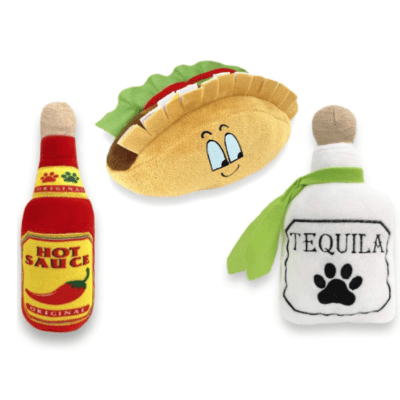 taco hot sauce tequila dog pet toys