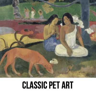 LEAD classic timeless vintage pet dog cat classic art