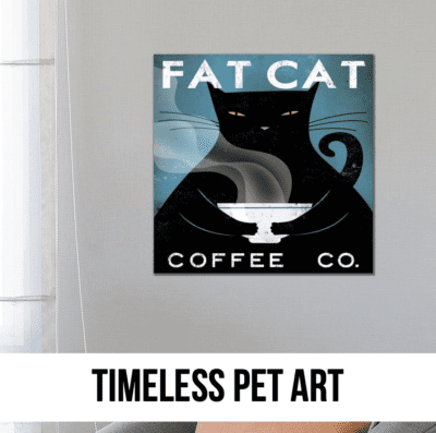 contemporary modern dog cat pet timeless art artwork
