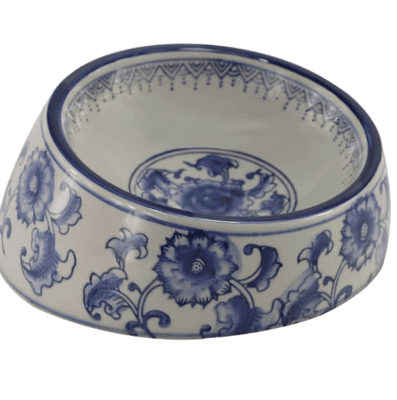 floral cat bowl