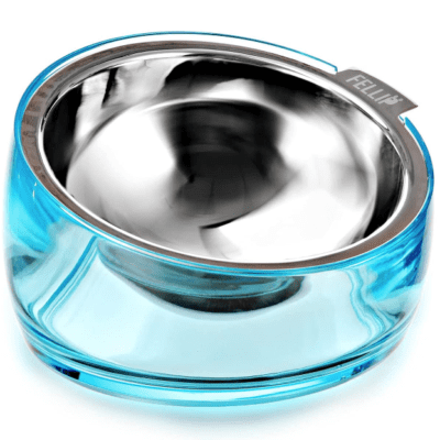modern cat bowl turquoise