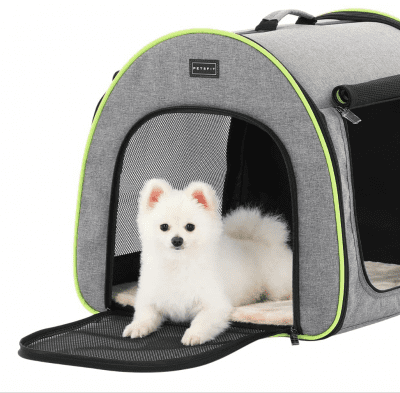 cloth fabric puppy travel crate case tote work office 