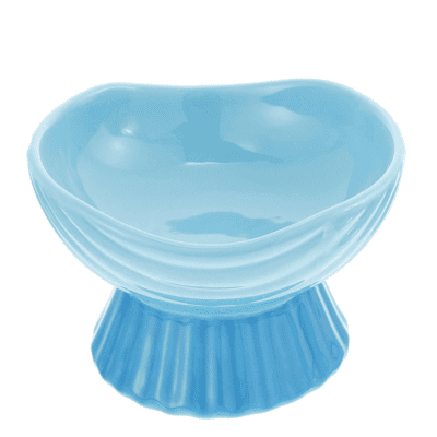 antique blue cat bowl