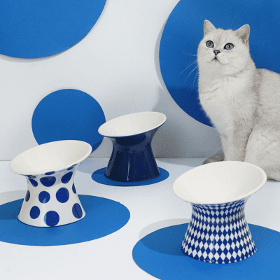 royal blue cat bowl