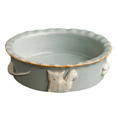 french grey cat bowl