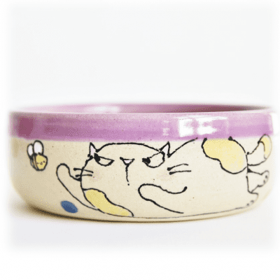 lilac cat bowl