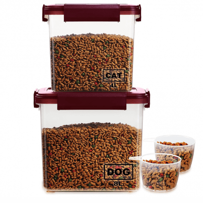 stacking pet food treat storage containers 