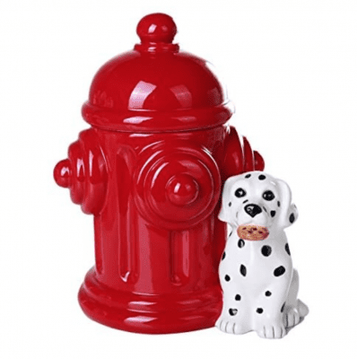 Dalmatian dog pet gift supplies fire hydrant cookie jar 