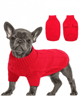 red cat sweaters frenchie french bulldog dog sweater