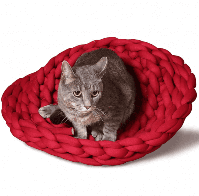 red cat bed