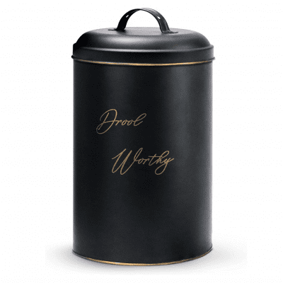black gold dog supplies treat jar