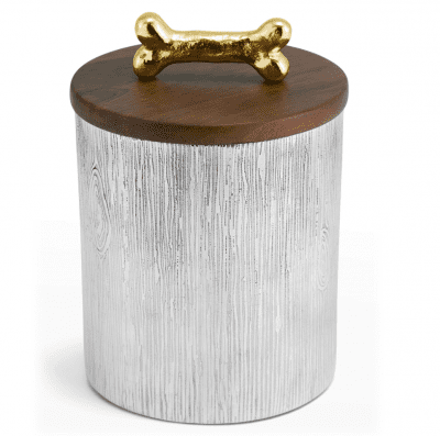 gold dog bone jar container treat storage ideas