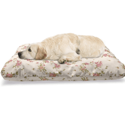 Vintage rose print dog pet bed