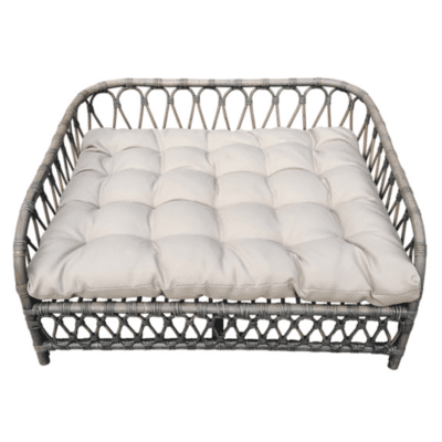 wicker and cotton pet supplies bed shabby chic cotton