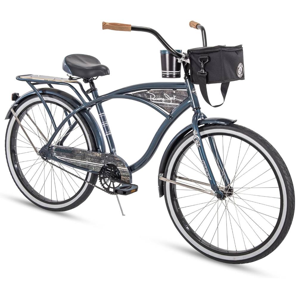 Men's cruiser bike with attached cooler or basket